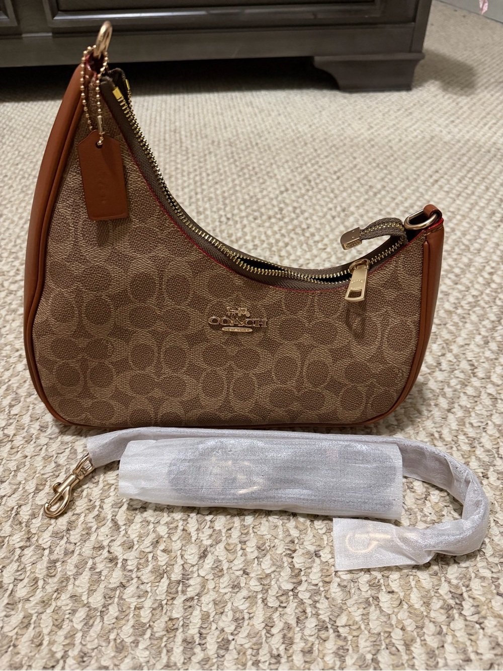 COACH Twisted Teri Shoulder Bag in Signature Canvas